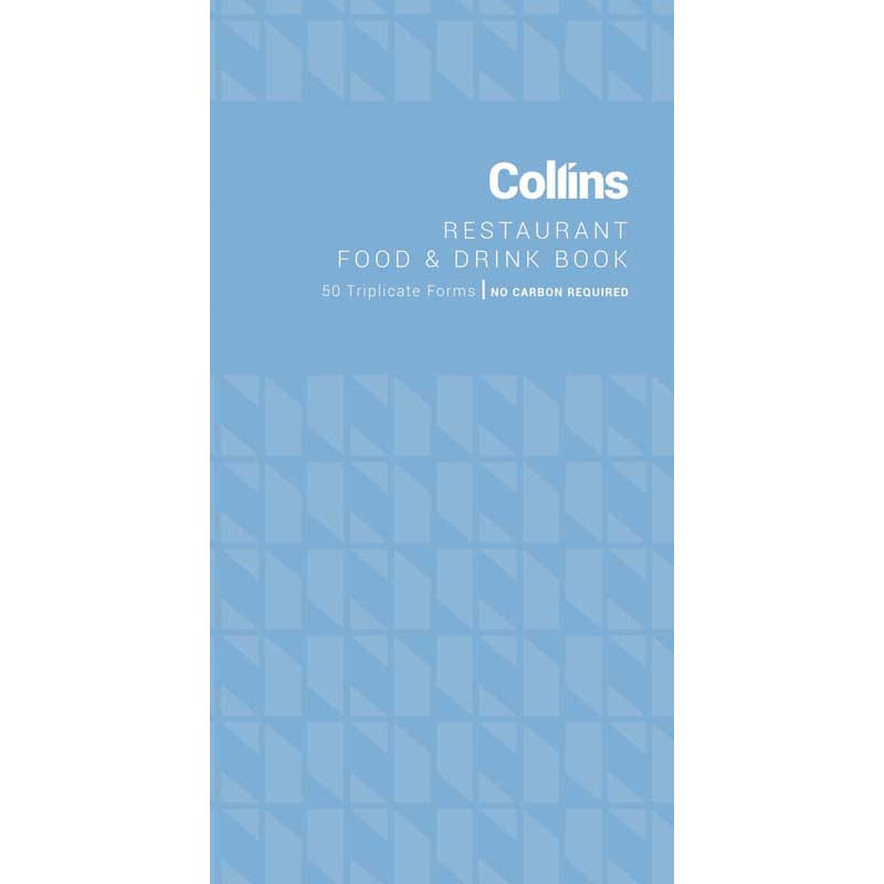 Collins Restaurant Triplicate Food & Drink 50 Leaf No Carbon Required 190x100mm