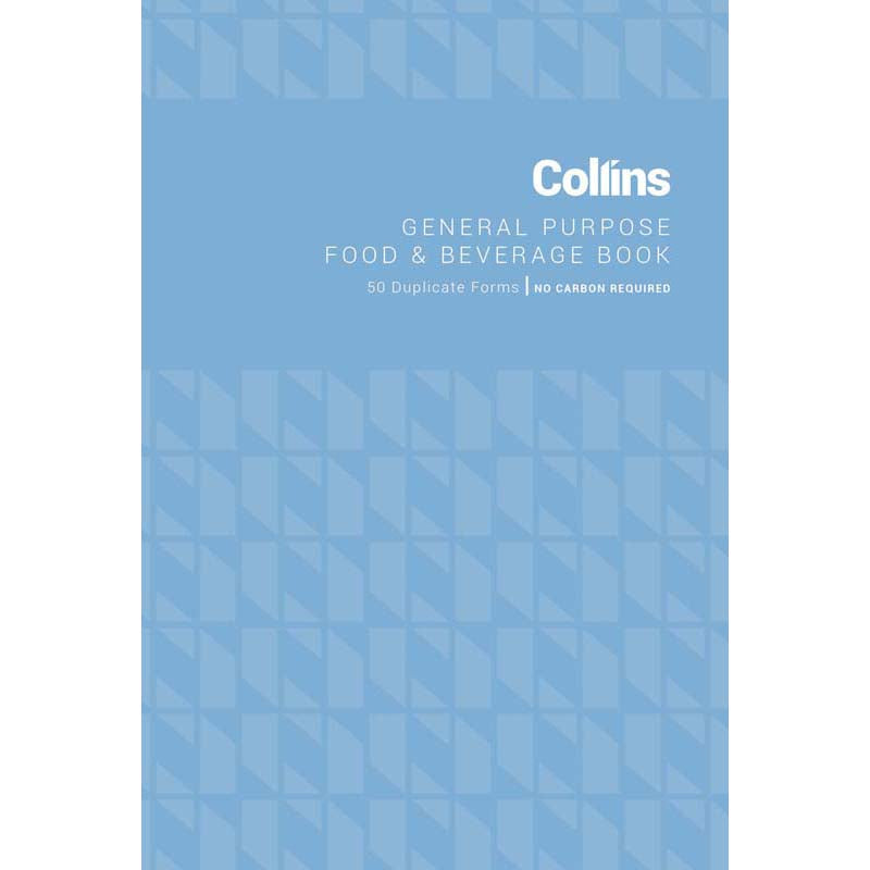 Collins General Purpose Food & Beverage Duplicate 50 Leaf No Carbon Required 100mm x 148mm