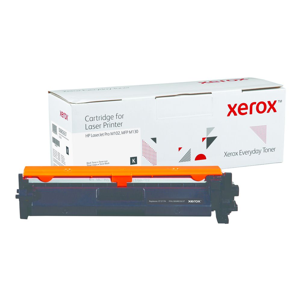 Black Standard Yield Everyday Toner from Xerox, replacement for HP CF217A