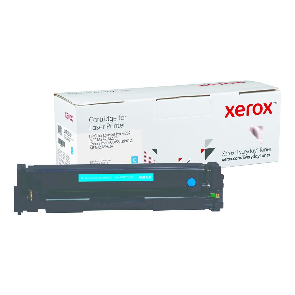 Cyan Standard Yield Everyday Toner from Xerox, replacement for HP CF401A, Canon CRG-045C