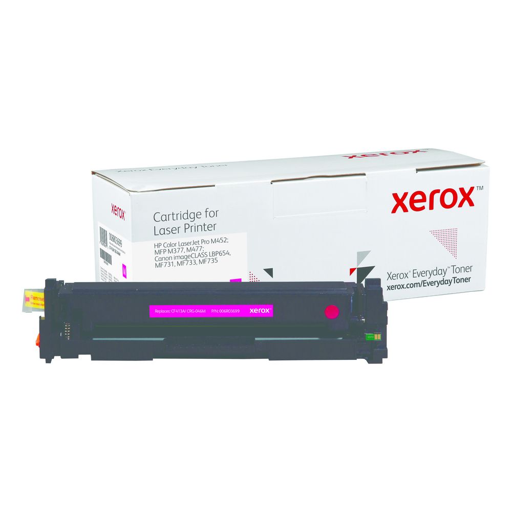 Magenta Standard Yield Everyday Toner from Xerox, replacement for HP CF413A, Canon CRG-046M