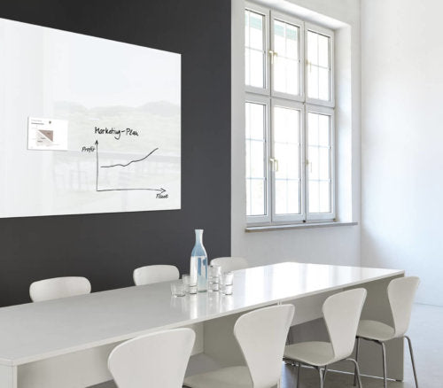 Boyd Visuals Magnetic Glass Writing Board White 1200 x 2100mm