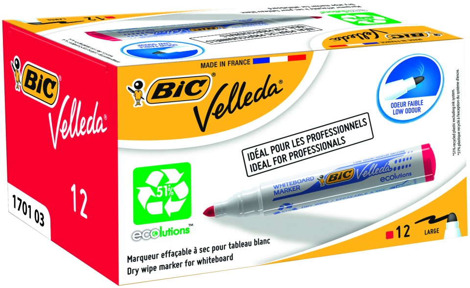 BIC Velleda Whiteboard Marker Bullet Tip 1.5mm Red
