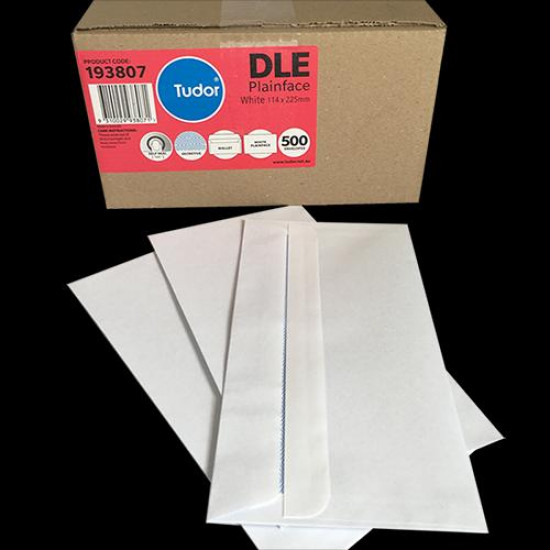 Tudor Banker Envelope Self Seal 6112 DLE 114mm x 225mm White Box of 500 Tudor Banker Envelope Self Seal 6112 DLE 114mm x 225mm White Box of 500