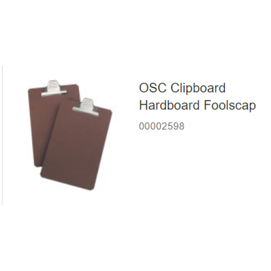 Foolscap Hardboard Single Clipboard Foolscap Hardboard Single Clipboard