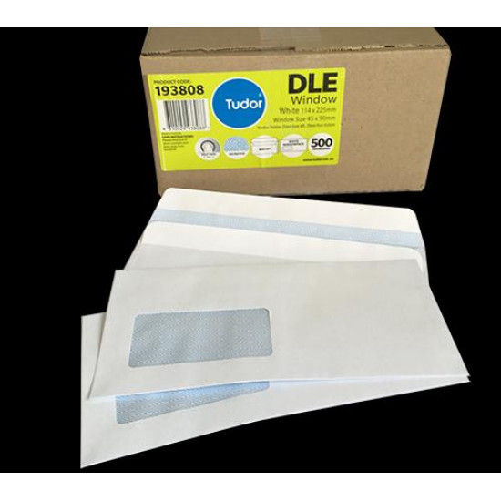 Candida Banker Wallet Window Envelope Self Seal DLE 114mm x 225mm White Box of 500 Candida Banker Wallet Window Envelope Self Seal DLE 114mm x 225mm White Box of 500