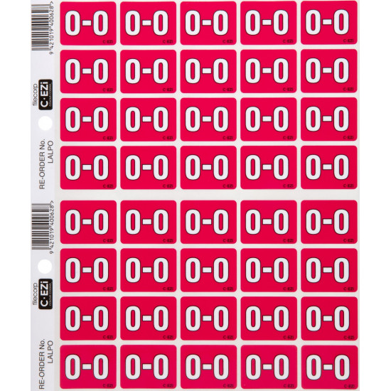 Filecorp C-Ezi Alpha Lateral Labels Letter O 24mm Sheet of 40 Filecorp C-Ezi Alpha Lateral Labels Letter O 24mm Sheet of 40