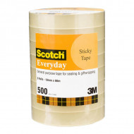Scotch Everyday Tape 500 18mmx66m, Pack of 8 Scotch Everyday Tape 500 18mmx66m, Pack of 8