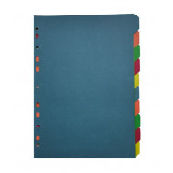 Cardboard Dividers 10 Tab Coloured