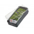 Marbig Business Card Indexed File Box 400 Card Capacity Grey & Lime