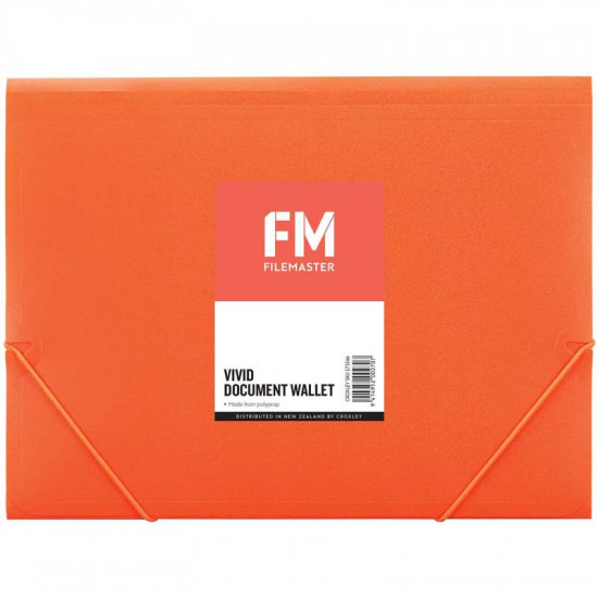 FM Document Wallet Vivid Burnt Orange A4