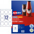 Avery Label L7105 Round White Glossy 60mm 12up 10 Sheets 980001