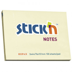 Stick'n Note Yellow 76x101mm 100 Sheet Pad