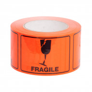 Rip Stick Label Fragile 72mmx100mm Orange Roll 660 Rip Stick Label Fragile 72mmx100mm Orange Roll 660