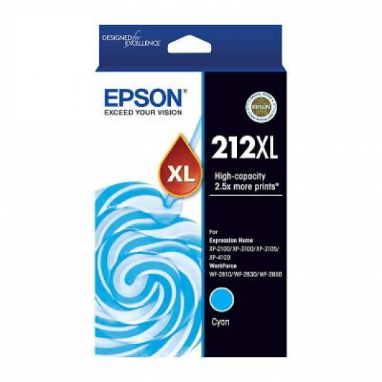 Epson 212 HY Cyan Ink Cart Epson 212 HY Cyan Ink Cart