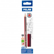 Milan Graphite Pencils HB Pack 12 Triangular Milan Graphite Pencils HB Pack 12 Triangular