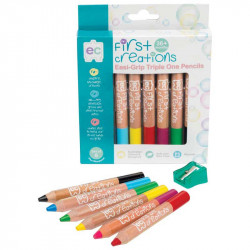 EC First Creations Easi-Grip Triple One Wooden Pencils Pack 6
