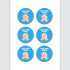 Avery Pre-Printed Self-Adhesive Sign Wash Your Hands Round 6up 5 Sheets