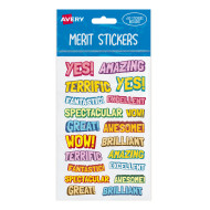 Avery Merit Stickers Comic 80 Pack Avery Merit Stickers Comic 80 Pack