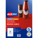 Avery Label L7105 Round White Glossy 60mm 12up 10 Sheets 980001 Avery Label L7105 Round White Glossy 60mm 12up 10 Sheets 980001
