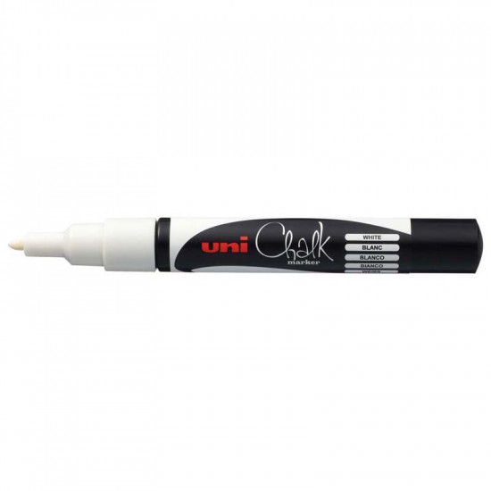 Uni Marker Chalk White Bullet Tip Pwe-3ms . Uni Marker Chalk White Bullet Tip Pwe-3ms .