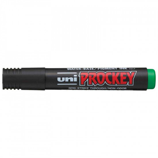 Uni Prockey Permanent Marker 5.7mm Chisel Tip Green PM-126