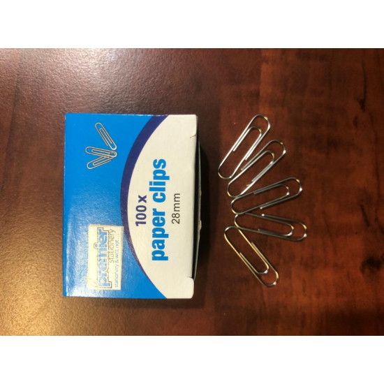 Paper Clip 28mm Steel Box 100 Paper Clip 28mm Steel Box 100