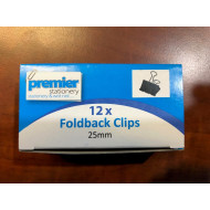 BEST BUY Foldback Clips 25mm Box 12
