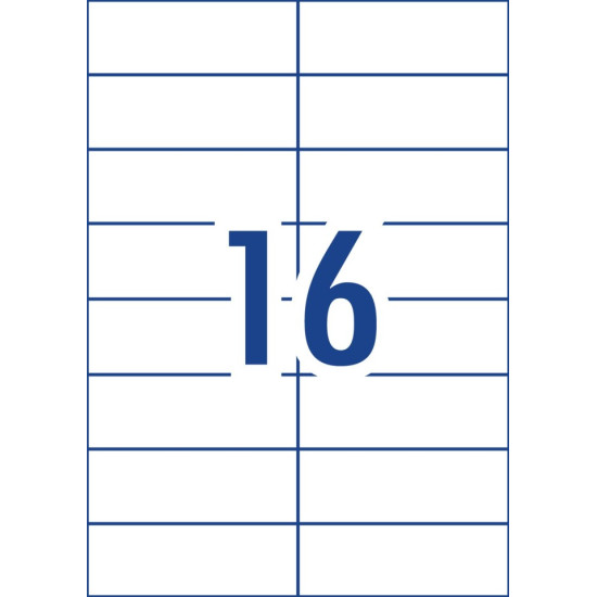 Multi-Purpose Labels Laser Inkjet 105x37mm 16 Per Sheet 1600 Labels