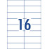 Multi-Purpose Labels Laser Inkjet 105x37mm 16 Per Sheet 1600 Labels