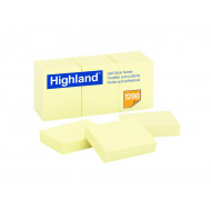 Highland Self-stick Removable Notes 34x47mm Yellow 12 Pads Pack