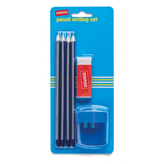 Writing Pencil Set HB Triangular With Sharpener And Eraser Writing Pencil Set HB Triangular With Sharpener And Eraser