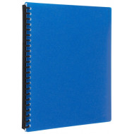 Display Book A4 Refillable 20 Clear Pockets Blue