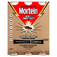 Mortein Kill and Protect Crawling Insect Control Bomb 125g Pack of 3 Mortein Kill and Protect Crawling Insect Control Bomb 125g Pack of 3