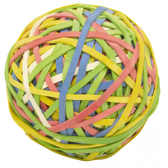 Dixon Rubber Band Ball 200gm Assorted Colours 70% Rubber Content