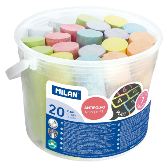 Milan Giant Chalk Non Dust Pack 20