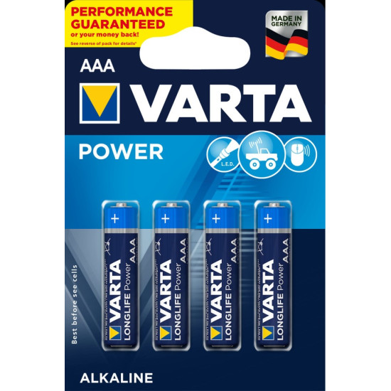 Varta Longlife AAA Alkaline Batteries Pack Of 4 Varta Longlife AAA Alkaline Batteries Pack Of 4