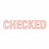 Dixon Stamp 022 Checked Red Pre Inked 