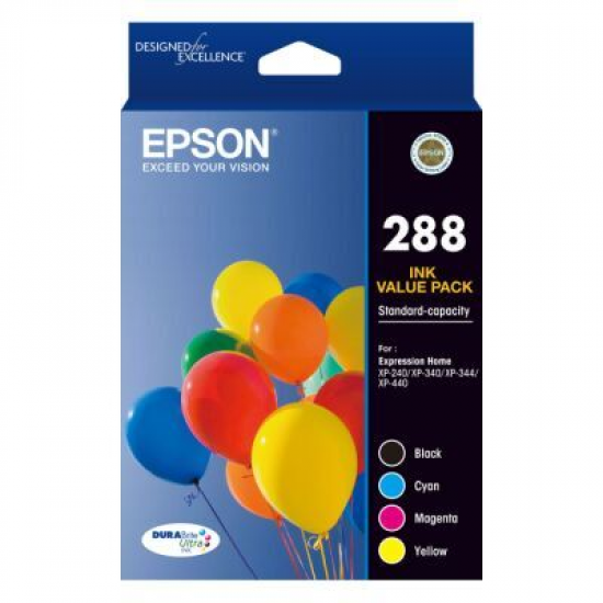 Epson 288 Ink Cartridge BCMY Value Pack Epson 288 Ink Cartridge BCMY Value Pack