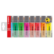 Stabilo Boss Highlighter Chisel Tip 2.0-5.0mm Assorted Colours Wallet 8