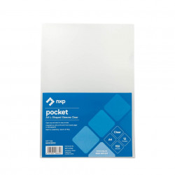 BEST BUY NXP L-Shaped Pocket A4 Clear Pack 12
