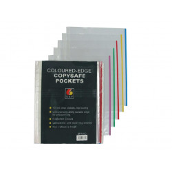 A4 Colour Edge Copysafe Pockets Assortd Col Pkt100
