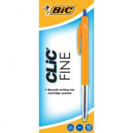 BIC Clic Fine Ballpoint Pen Retractable 0.7mm Blue Box 10