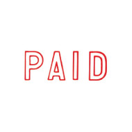 X-Stamper 'Paid' Self-Inking Stamp With Red Ink