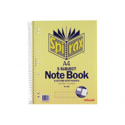 Spirax 43111 5-Subject Book A4 Side Opening 250 Page