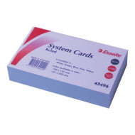 Esselte System Cards Ruled 3X5 Blue Pack 100 Esselte System Cards Ruled 3X5 Blue Pack 100