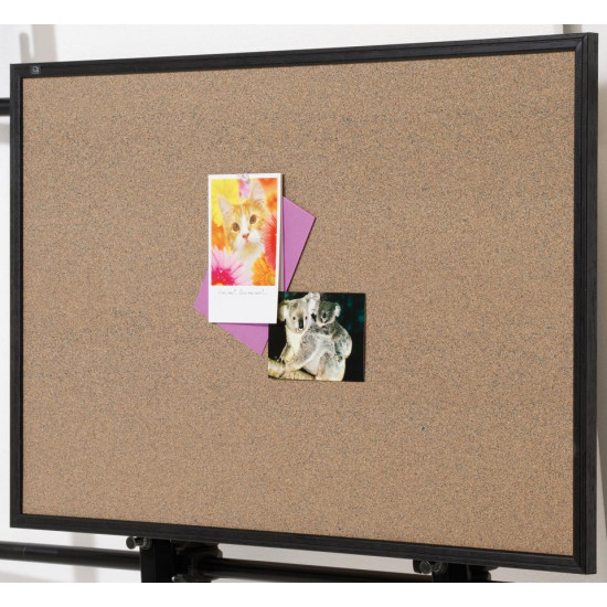 Quartet Cork Pinboard Black Wood Frame 600 x 900mm