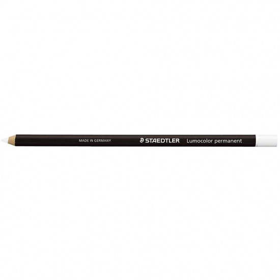Staedtler Lumocolor Glasochrom Pencil Permanent White Box 12 Staedtler Lumocolor Glasochrom Pencil Permanent White Box 12