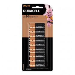 Duracell Coppertop Alkaline AA Battery, Pack of 16