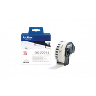 Brother DK-22214 Continuous Paper Label Roll – Black on White, 12mm wide Brother DK-22214 Continuous Paper Label Roll – Black on White, 12mm wide